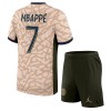 Original Trikotsatz Paris Saint-Germain Mbappé 7 4.trikot Jordan 2023-24 Für Kinder